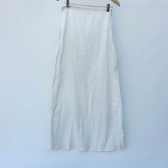 SIR The Label Pierre Maxi Skirt Sheer Long Cover-Up White Cottage Size 1 US 4 - Picture 5 of 10